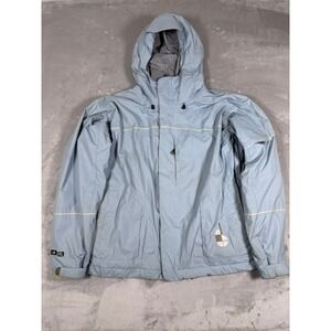 Bonfire Aura Snowboard Jacket Womens Large Blue Waterproof Hooded Ski Vapolite